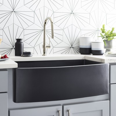 Native Trails NSKQ3320-C Farmhouse Quartet Kitchen Sink Charcoal