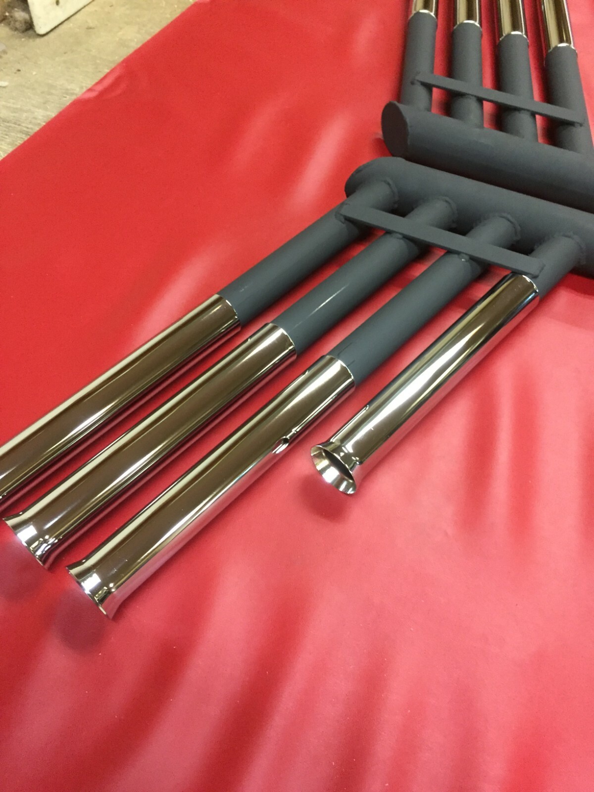 MAD MAX ZOOMIE ZOOMIES HEADERS EXHAUST SIDE PIPES.VAN, HOT ROD. RAT ROD