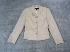 Classiques Entier Blazer Womens XS Pink Wool Gingham Check Long Sleeve Business