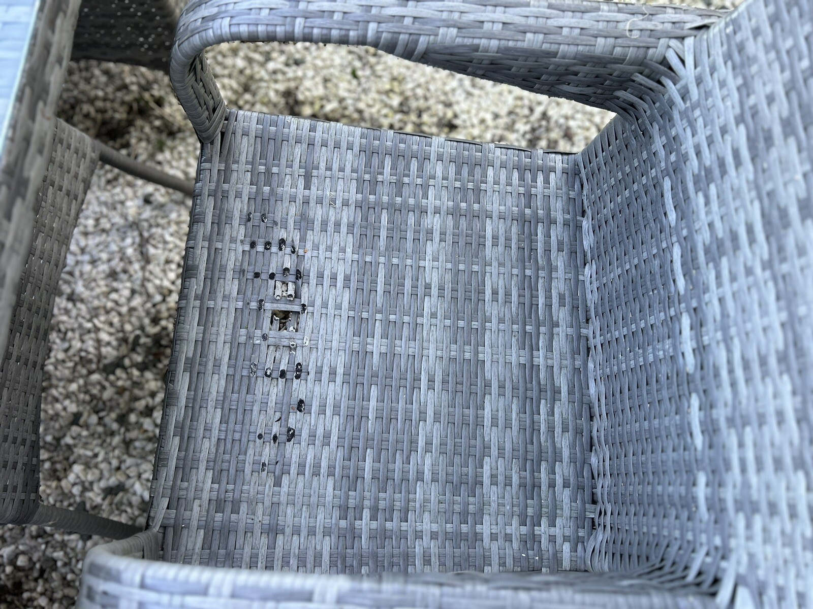 Rattan garden furniture used table and chairs eBay