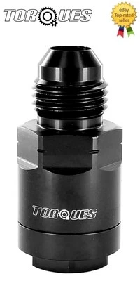 TORQUES AN -6 (-6AN ) O.E Compact Quick Connect 5/16" 8mm Female Fuel Line Adapter BLACK