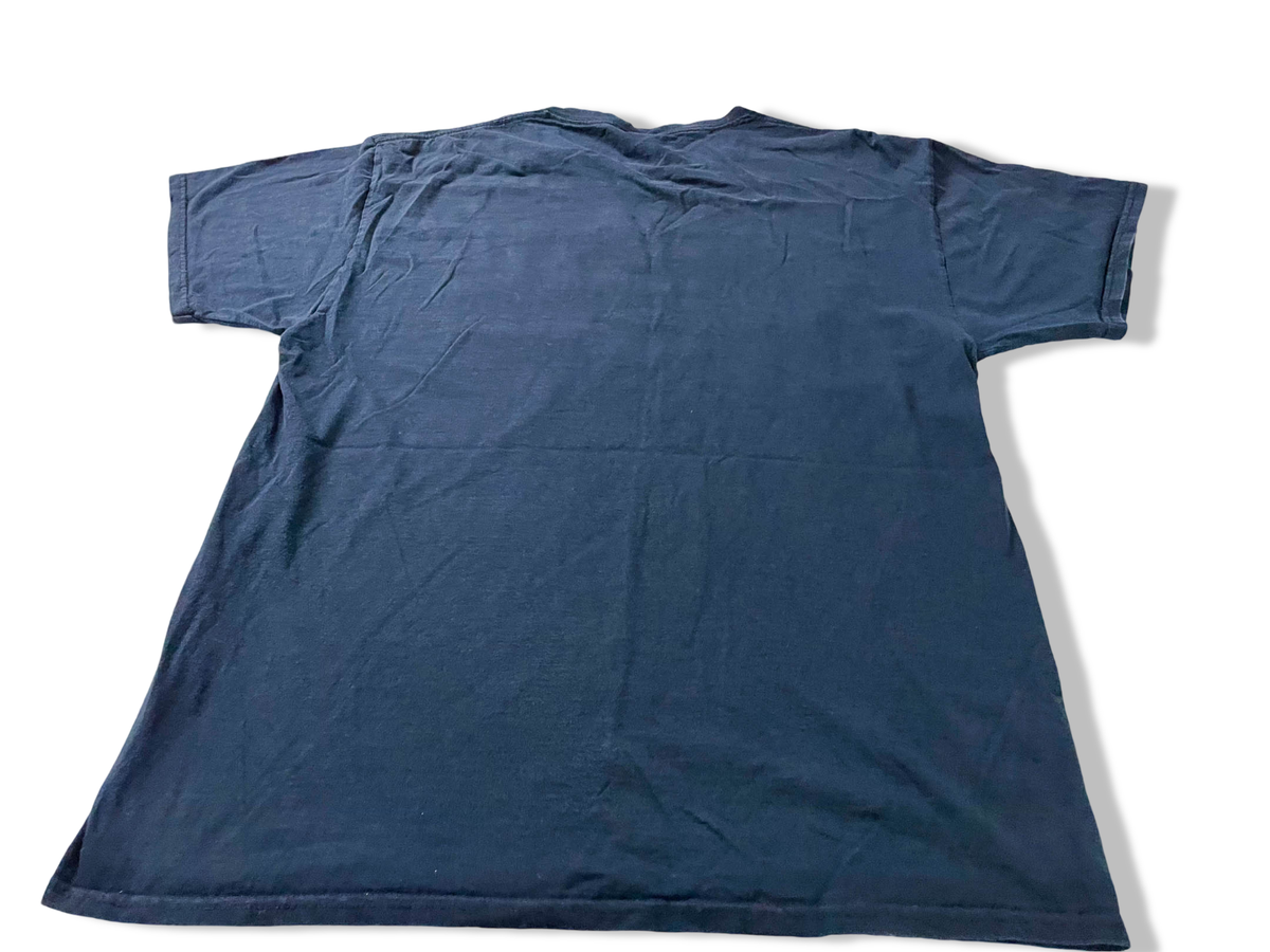 Vintage men's Nike graphics Navy blue large tees|L29 W21|SKU
