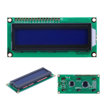 1602 16x2 Zeichen LCD Display Modul HD44780 Controller Blau Schwarzlicht
