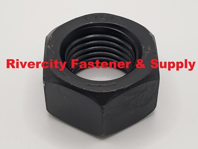 1-1/2-6 Steel Grade 8 Hardened Hex Nuts 1.50x6 Nut 1-1/2'' x 6 Coarse Thread
