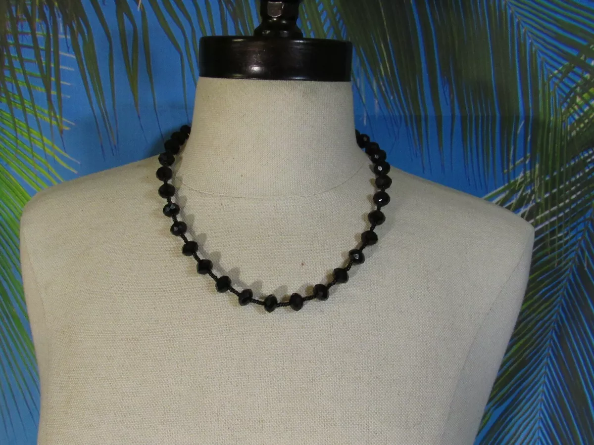 Big black store beads necklace