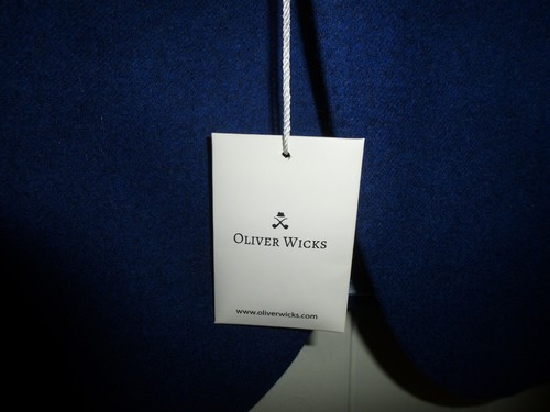 mens OLIVER WICKS BLUE ITALIAN WOOL 3 PIECE SUIT 38"R CHEST 34"W 31"L NEW+TAGS - Picture 5 of 13
