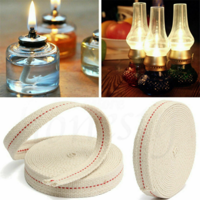 Stoppino Piatto In Cotone Per Lampade A Olio E Cherosene – 10,9 Metri, Larghezza 1,9 Cm (3/4 Pollice), Adatto Per Lanterne E Lumini