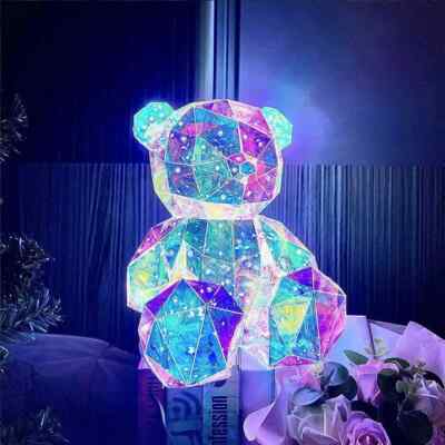 Sense Aroma 18cm Mini Sparkle Bear Interaktiv USB Regenbogen 60 LED Licht