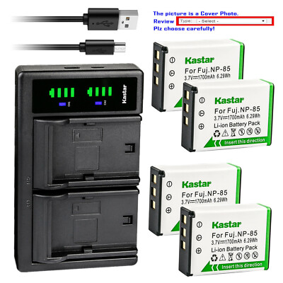 Kastar Battery LTD2 Charger for NP-85 NP85 Soxi HDD-9000A HDD9000A Haier DV-E80