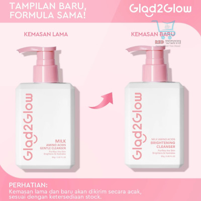 Glad2Glow Milk Cleanser 80g  Amino Acid  Moisturizing Facial Wash - Free Shipp