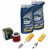 ÖL 2L Inspektion Paket FüR Yamaha Xv 250 Virago 250 1989-00 ÖLfilter ZüNdkerzen
