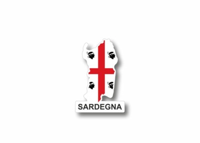 Pointeur de carte avec le drapeau de la Sardaigne Région d'Italie