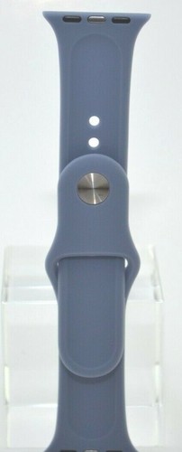 Silicone Sport Replacement band for Apple Watch, 38 40 mm, Grey Blue, New - Picture 2 of 3