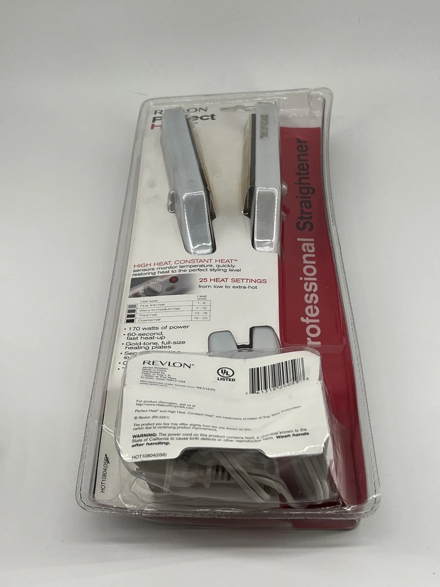 Revlon Perfect Heat Professional Hair Straightener Flat Iron RV059C 170 Watts