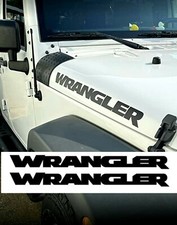 2x Set Of Jeep Wrangler Hood Decals Sticker Glossy Black 2x Set Of Jeep Wrangler Hood Decals Sticker Glossy Black