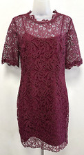 NEW LK Bennett UK10 Eu38 US6 ruby Sasha lace short sleeved camisole lining dress