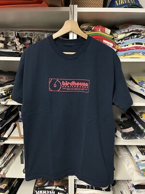 Vintage Birdhouse T-Shirt Men's L Box Logo Skate USA Tony Hawk