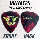 WINGS band PAUL MCCARTNEY signature novelty guitar pick (Q-S4)