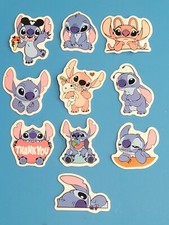 STICKERS x 10 Lilo and Stitch Character Holiday Stickers Disney Decals ToonI