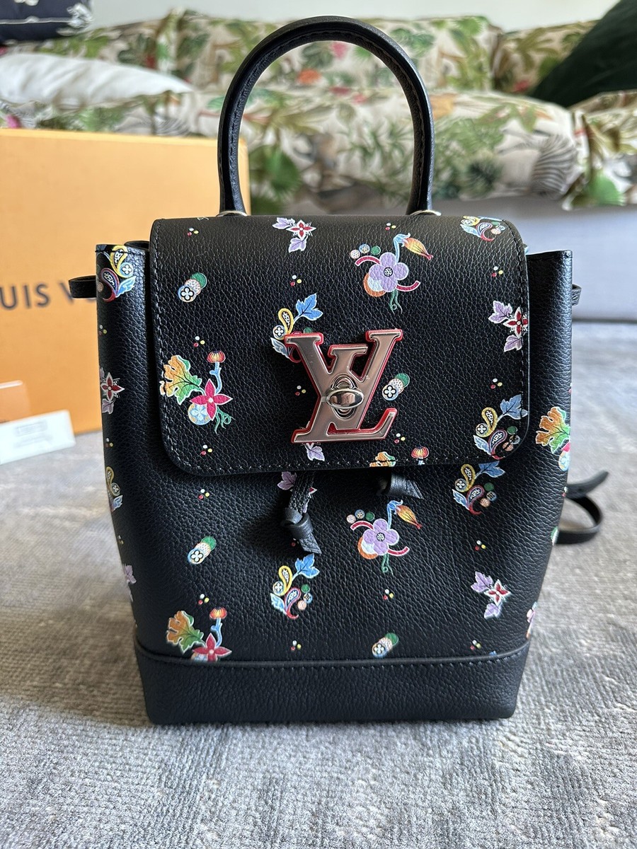 Louis Vuitton Lockme Backpack Floral Printed Leather Mini at