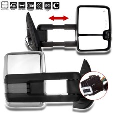 For 07-13 Silverado Sierra 1500 2500 Power Heated Led Signal Towing Mirrors Pair