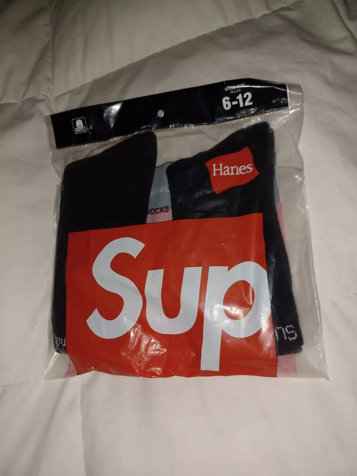 ☆SUPREME☆HANES☆NOIR☆CHAUSSETTES☆ B.1.G.1☆=☆2☆PAIRE☆NEUF☆