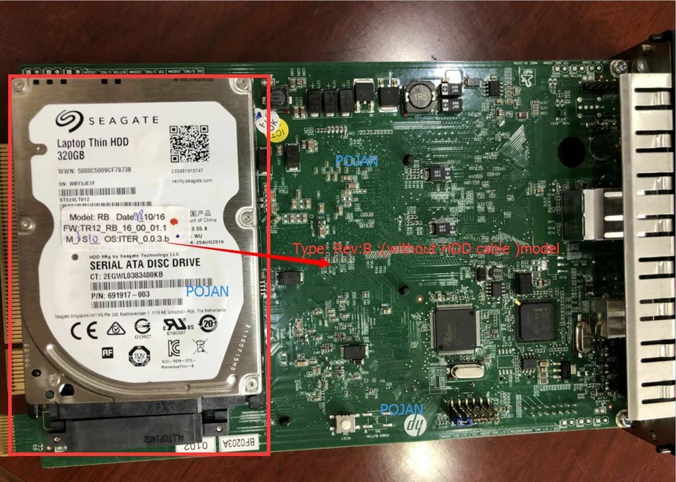 Hard Disk Drive REV-B W/FW Q6719-67010 Fit for HP DesignJet Z3200 Z3200 Photo - Image 2 of 4