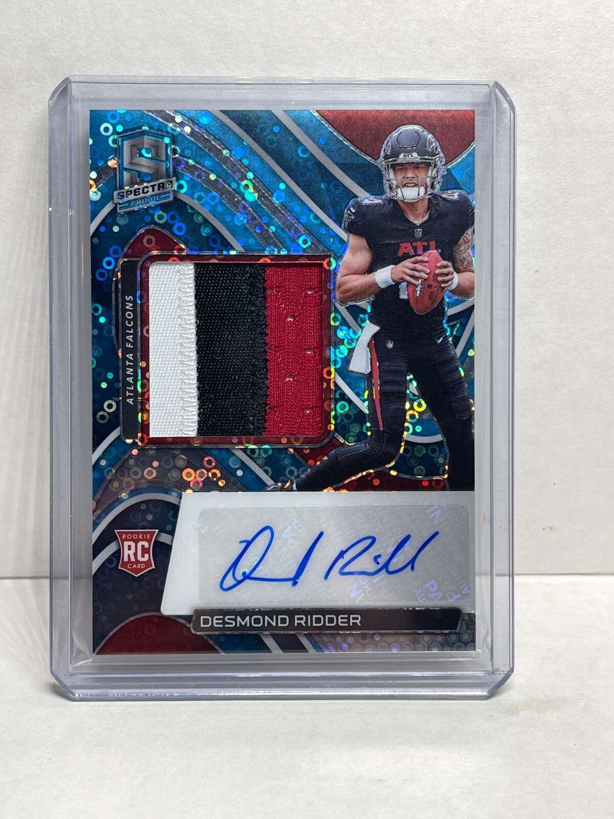 2022 PANINI SPECTRA Auto NEON BLUE /60 DESMOND RIDDER RPA RC ROOKIE SSP