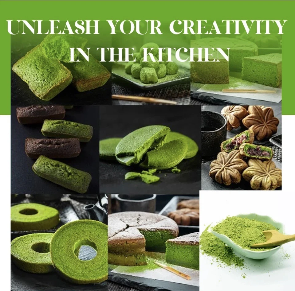 抹茶绿茶粉 – 有机优质拿铁级 100 克 (3.5 盎司) Enchánted 茶 — 第 4/4 张图片