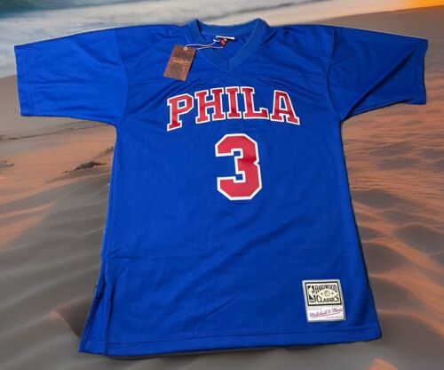 MITCHELL & NESS ALLEN IVERSON M PHILADELPHIA 76ERS JERSEY BLUE NWT