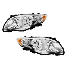 Headlight Fit For 2009 2010 Toyota Corolla CE LE, Headlamp Assembly Replacement