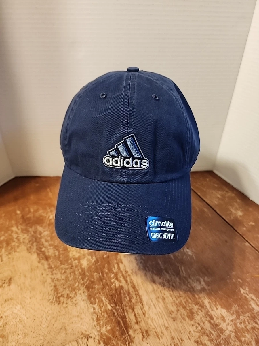 Adidas Climalite Embroidered Logo Strapback Trim Running Hat Cap Adidas Climalite Strapback Hat White Embroidered Logo Spell  main image 2