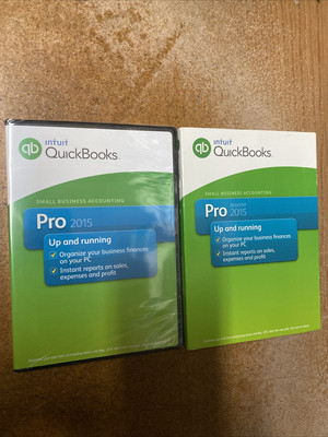INTUIT QUICKBOOKS PRO 2015 FOR WINDOWS FULL USA DVD PERMANENT VERSION SEALED