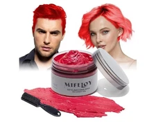 Temporary Red Hair Color Wax With Dye Brush Instant Hairstyle Cream 4.23oz New