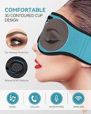 MUSICOZY 3D Bluetooth 5.4 Sleep Headband Headphones Mask for Side Sleepers