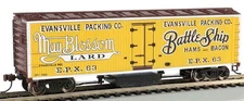 HO Track Cleaning 40' Wood-Side Reefer Car Evansville Packing Co.
