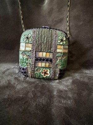 Purse Motif by Mary Frances Beaded Collectible Hard Case Bag Purse Magnetic