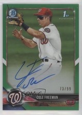 2018 Bowman Chrome Prospect Green Refractor 73/99 Cole Freeman #BCPA-CF Auto 0a6
