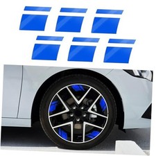 6PCS Wheel Rim Decal Stripes Reflective Car Stickers, Waterproof Hub Blue
