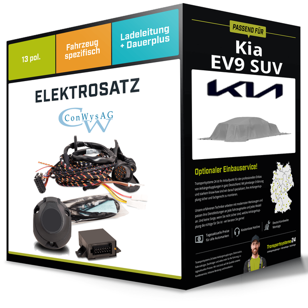 Elektrosatz 13-Pol Spezifisch für Kia EV9 SUV 06.2023-Jetzt NEU Conwys-image