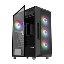 Zalman i3 NEO ATX Mid Tower PC Case, 4 x Fixed RGB Fans Pre-Installed for Hig...