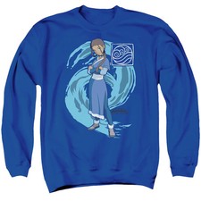 Avatar The Last Airbender Katara Water Wave Mens Crewneck Sweatshirt Royal Blue
