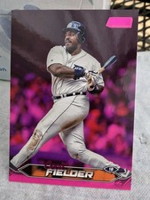Topps 2024 Stadium Club Cecil Fielder #133 Detroit Tigers Pink Foil Parallel