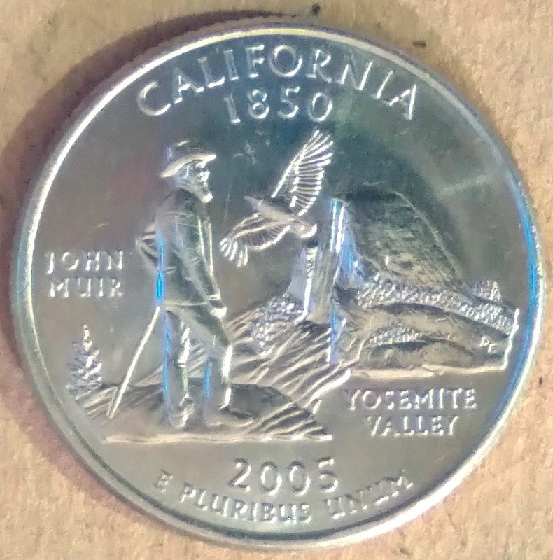 2005P California State Quarter Struck Thru Grease IN GOD WE RUST Mint Error Coin - Image 3 of 3