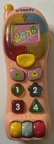 VTech Bright Lights Phone Baby Toddler Learning Toy Rare Bilingual Tested Used