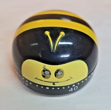 Black & Yellow Smiling Bee Kitchen Timer; Works