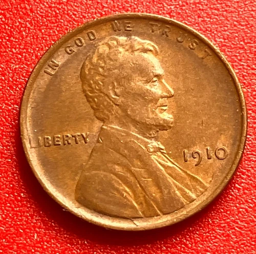 1910-P Lincoln Wheat Cent Penny Higher Grade BN AU From an Original Bank Roll