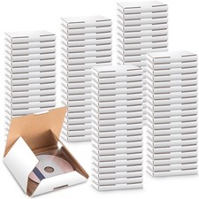 Fuyoooo 5 5/8"l x 5"w x 7/16"h Cd Mailer Box Cd Shipping Boxes Corrugated Mai...