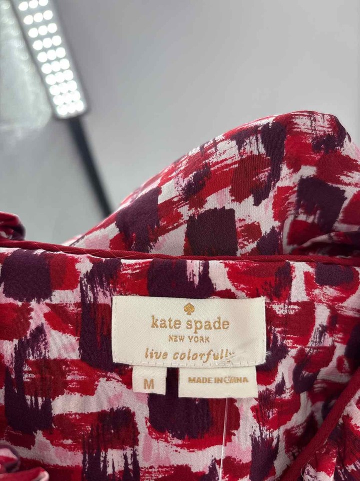Size M Kate Spade Red Print Shirt | eBay