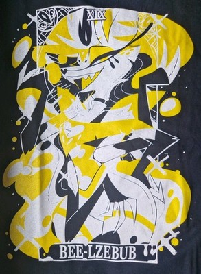 Helluva Boss Beelzebub Glow In Dark Shirt Größe M Gildan, Shark Robot